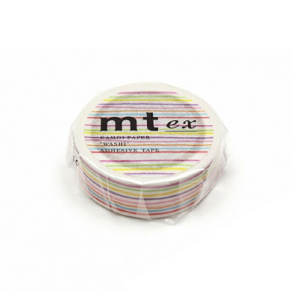 マスキングテープ mt カモ井加工紙 mt ex 1巻 色えんぴつ・ボーダー 15mmx7m MTEX1P78R wrapping-10091861 シモジマラッピング倶楽部 サンプル画像2