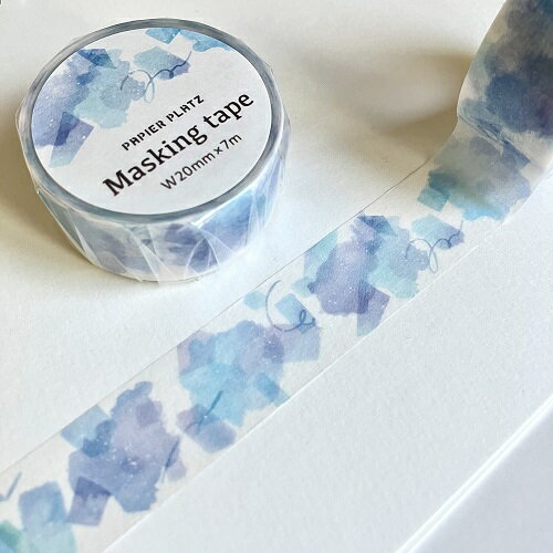 Rakuten - マスキングテープ PAPIER PLATZ パピアプラッツ クレス オリジナルデザイン caeruleum（カエルレウム）20mm×7m 52-064