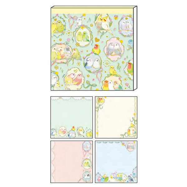 【楽天スーパーセール限定特価】メモパッド Clothes-Pin クローズピン たけいみき メモ帳 カラフルバード MM15795 かわいい