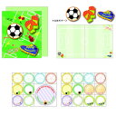 色紙 寄せ書き Clothes-Pin クローズピン シール・封筒付スポーツ色紙 サッカー SC16044