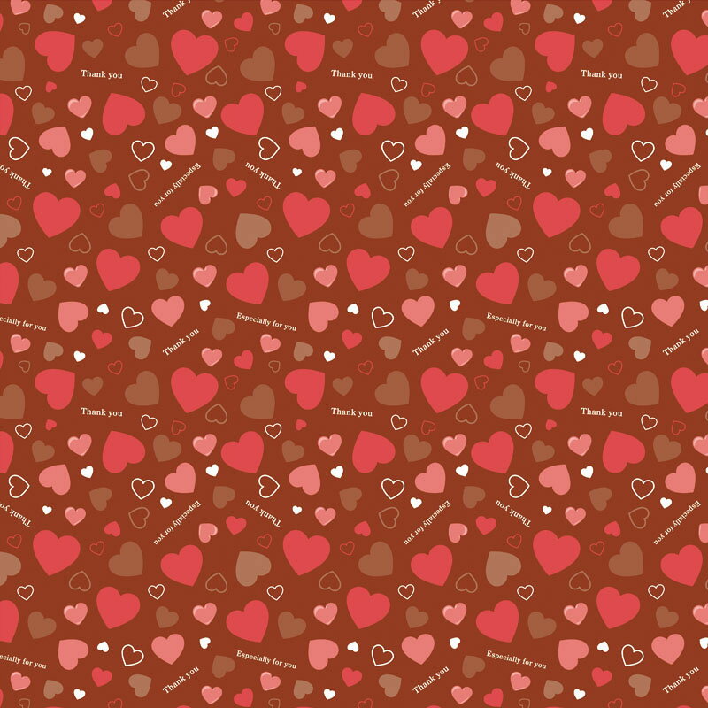 包装紙 半才 HEIKO シモジマ ラッピングペーパー メルティハート ピンク 50枚