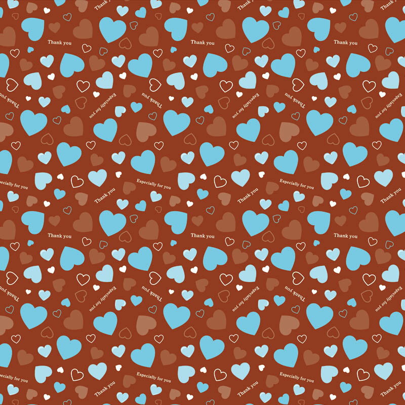 包装紙 半才 HEIKO シモジマ ラッピングペーパー メルティハート ブルー 50枚