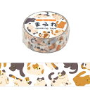 マスキングテープ ワールドクラフト WORLD CRAFT まみれマスキングテープ ねこ MRMT-002 15mm×5m