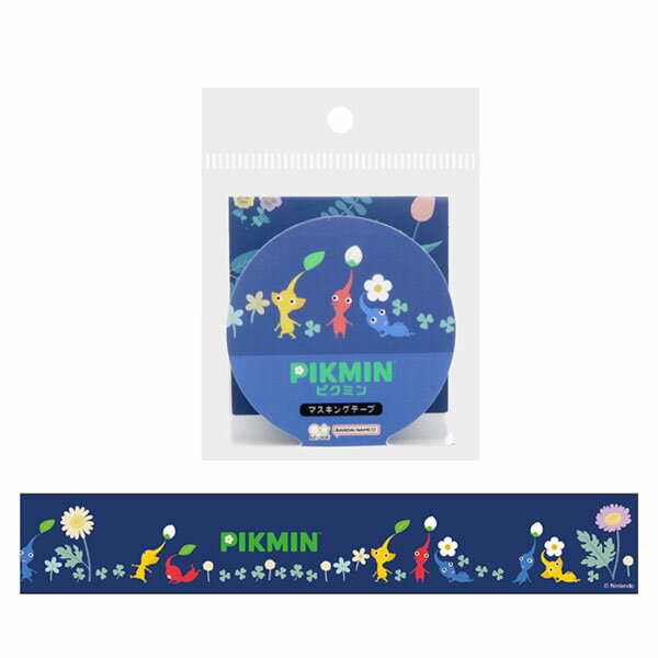 マスキングテープ サンスター文具 ピクミン A(ネイビー) S8586349 30mm幅×約5m ゲーム キャラクター