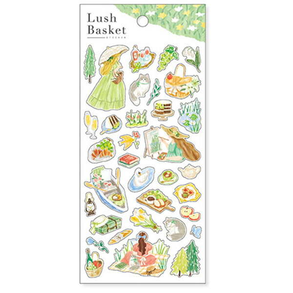 ピクニックをテーマにした、麗らかな雰囲気のシールが新登場！ 気分の上がるおしゃれなピースでデコレーションして、どんな時でもおでかけ気分に♪ 貼るだけでストーリー溢れるデコレーションが出来ます。手紙や手帳にオススメです。 ●シールサイズ：縦1...
