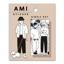 フレークシール マインドウェイブ MIND WAVE Ami sticker アミステッカー simple boy シンプルボーイ 82305 40枚入(3)