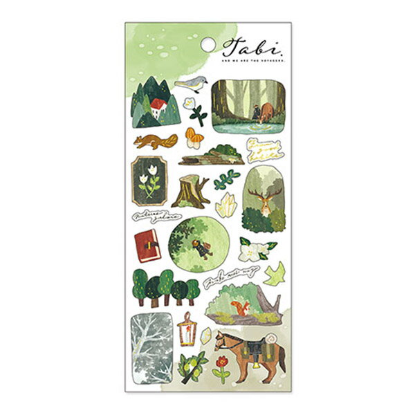 シートシール マインドウェイブ MIND WAVE タビステッカー 森の国 82331 箔押し 手帳デコ