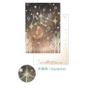 ポストカード クローズピン Clothes-Pin 12星座ラインストーン ポストカード 水瓶座 PC16601 みずがめ座 Aquarius