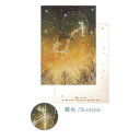 ポストカード クローズピン Clothes-Pin 12星座ラインストーン ポストカード 蠍座 PC16610 さそり座 Scorpio