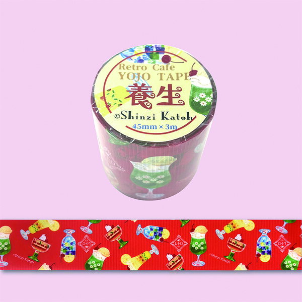 �ǥ����������ơ��� YOJO TAPE ������Ʋ ���󥸥��ȥ� Shinzi Katoh Retro Cafe ks-yj-10005 ��45mm��3m ��ȥ�...
