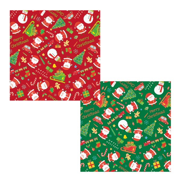 包装紙 ラッピングペーパー 包む サンタパレット 2枚入 CH050 クリスマス