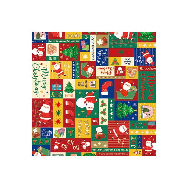 包装紙 ラッピングペーパー 包む ノスタルジックサンタ 2枚入 CH051 クリスマス