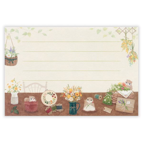 ミニレターセット エヌビー社 ミニレター まったりアニマルズ デイ モモンガ 2312303 wrapping-10105436 シモジマラッピング倶楽部 サンプル画像2