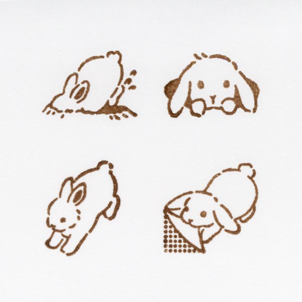 はんこ エヌビー社 木製スタンプ 余白にいたずら うさぎ 2047708 はんこセット ウサギ