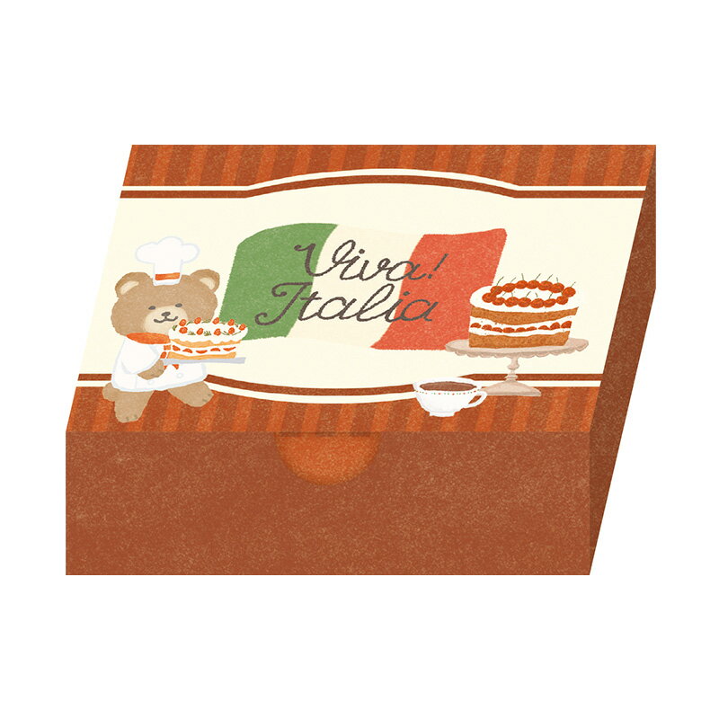 メモ メモ帳 古川紙工 箱入りメモ イタリア デザートくま LM369 アニマル クマ