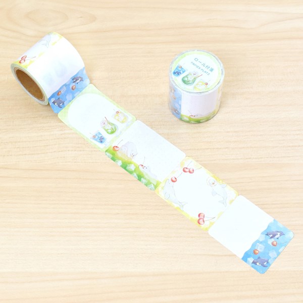 付箋 ふせん PAPIER PLATZ パピアプラッツ クレス Natsunoka ロール付箋 Animal soda アニマルソーダ 61-163