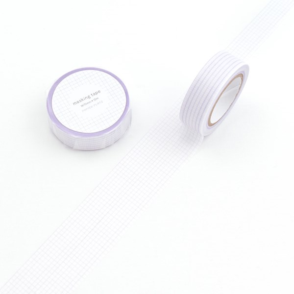 マスキングテープ PAPIER PLATZ パピアプラッツ クレス オリジナルマスキングテープ 方眼 パープル 72-056 15mm×10m 紫