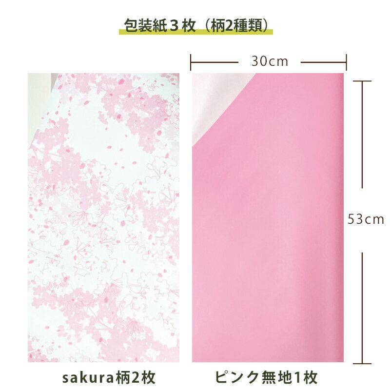 ギフトラッピング KEiAI 桜舞うラッピング アソートセット(紙袋・包装紙・タグ・リ...