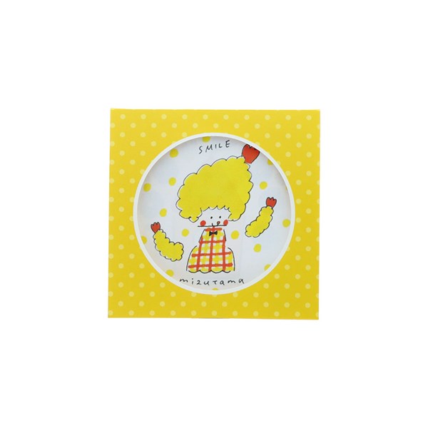 Notebooks, Paper Products - メモパッド メモ帳 サンスター文具 mizutama(ミズタマ)コラボ 第4弾 窓付きスクエアメモ イエロー S2852470