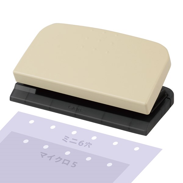 穴あけパンチ カール事務機 リフィルメーカー3.5 アイボリー RM-6535 穴径3.5mm マイクロ5穴 ミニ6穴 手帳用
