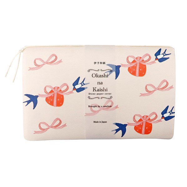 懐紙 フリーペーパー メモ カミイソ産商 Okashi na Kaishi おかしな懐紙 Brought by a swallow ブロートバイアスワロー ケース付 No.3538