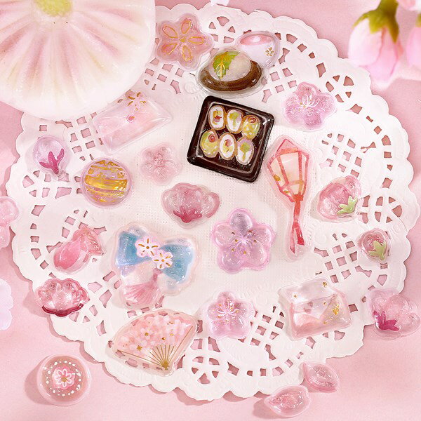 シートシール ビージーエム BGM きゅるるんシール 桜 BS-PRG007 立体シール ぷっく...
