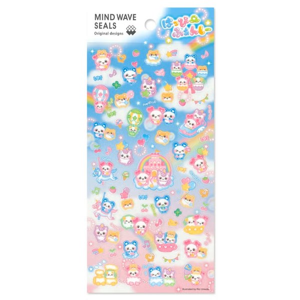 乐天商城 - シートシール マインドウェイブ MIND WAVE MWシール はっぴーふぁんしー 82771 透明シール クリアシール