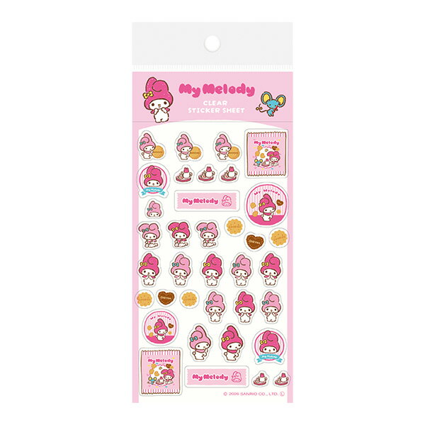 Rakuten - シートシール 古川紙工 サンリオ おやつパーティ 透明シールシート マイメロディ QS380 SANRIO レトロ