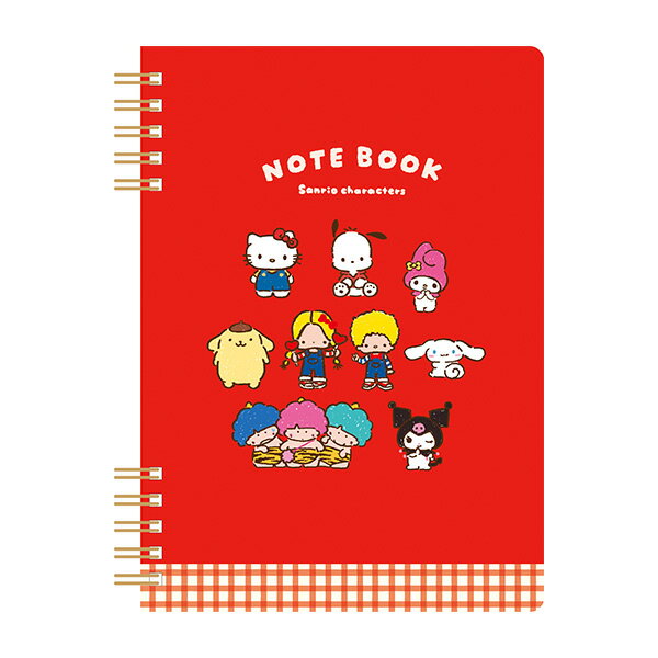 노트 후루카와 종이공 산리오 간식 파티 B6 링 노트 A XH47 SANRIO 레트로 키티 마이메로 크로미 포차코 시나모롤