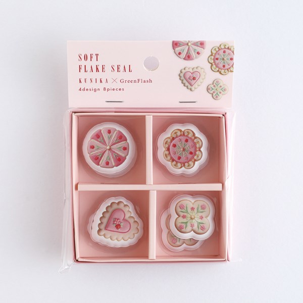 乐天商城 - フレークシール グリーンフラッシュ GreenFlash KUNIKA 箱入りソフトフレークシール(pink) KG020 立体シール ぷっくりシール ピンク 桃