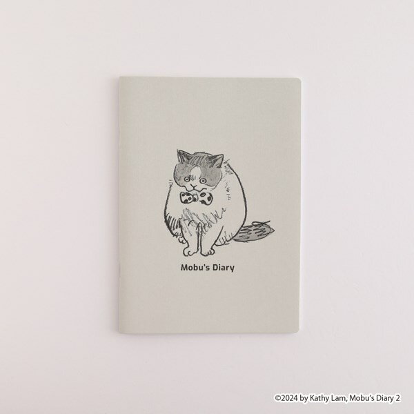 Notebooks, Paper Products - ノート グリーンフラッシュ GreenFlash 三毛猫モブは猫缶を稼ぎたい Mobu's Diary A5綴じノート(Ribbon) リボン MBB037