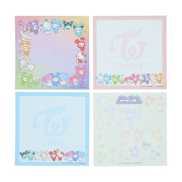メモパッド メモ帳 サンスター文具 TWICE×SANRIO スクエアメモ グラデーション S28...