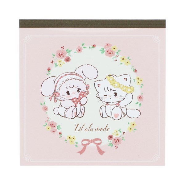 メモパッド メモ帳 サンスター文具 Lil ala mode リル アラモード スクエアメモ ピンクS2853639 mikko