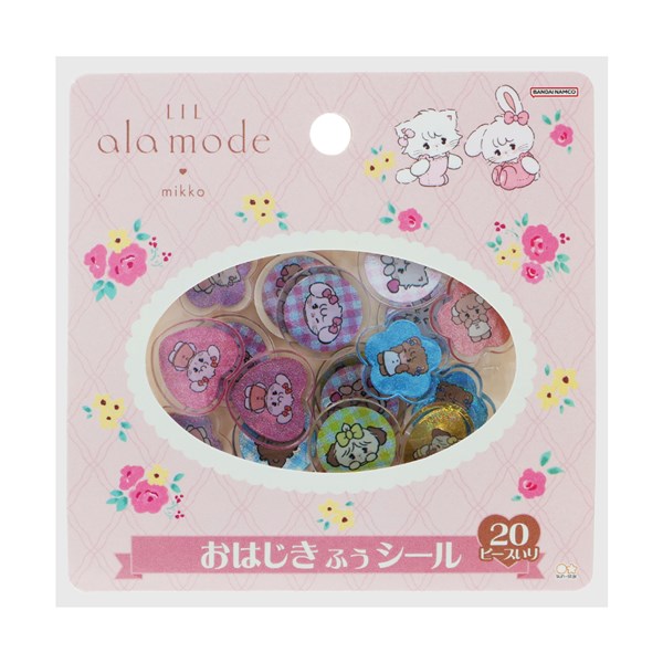 フレークシール サンスター文具 Lil ala mode リル アラモード おはじき風シール ピンク S8819190 mikko 立体シール ぷっくりシール