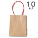 HEIKO 紙袋 手提げ紙袋 プチバッグ12-6.5 未晒無地 幅120×マチ65×高150mm 10枚入 ブラウン 業務用 ラッピング シモジマコード0040...