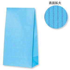 HEIKO 紙袋 角底袋 ファンシーバッグ K6 白筋無地 B 幅150×マチ90×高280mm 50枚入 青 業務用 ラッピング シモジマコード002698123