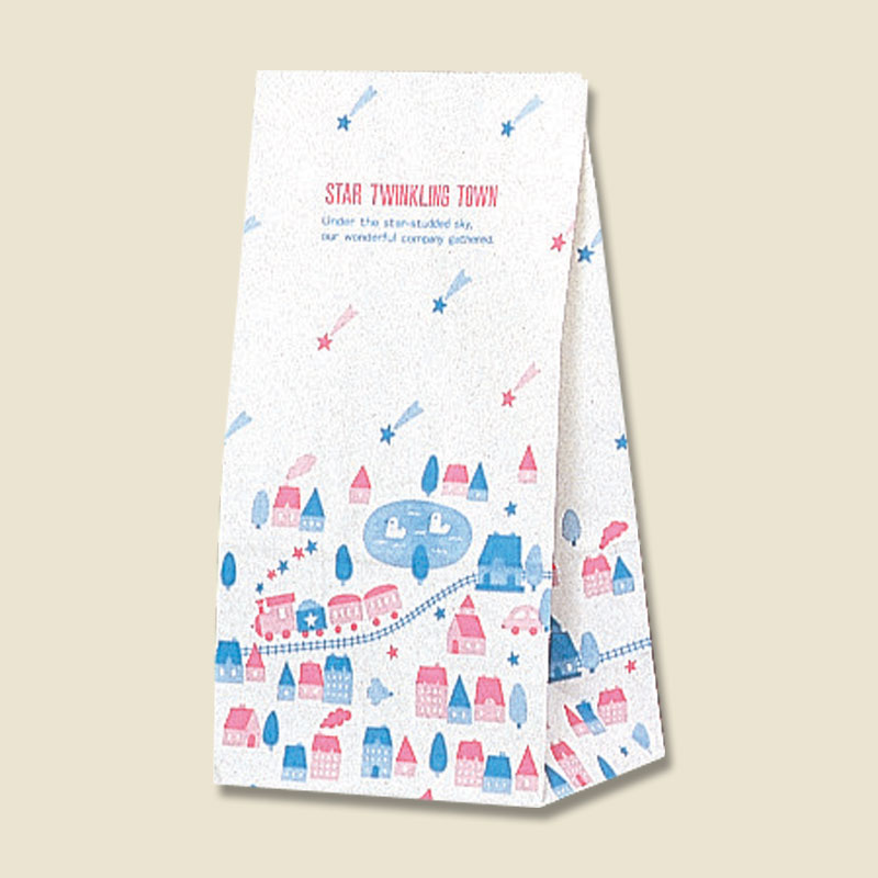 HEIKO 紙袋 角底袋 角底袋 No.4 ポッポ 幅130×マチ80×高235mm 100枚入 業務用 ラッピング シモジマコード004051400