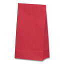 紙袋 角底袋 HEIKO シモジマ クラフト袋 未晒カラー無地 赤 No.6（100枚入り） ラッピング　ギフト　プレゼント　梱包