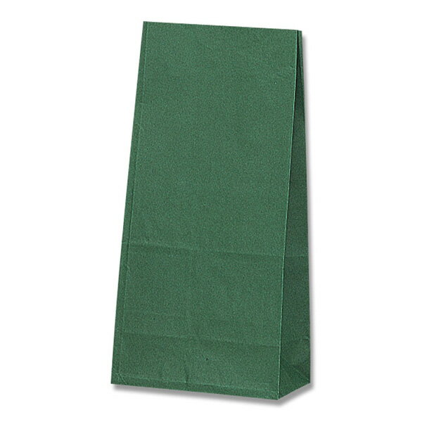 紙袋 角底袋 HEIKO シモジマ クラフト袋 未晒カラー無地 グリーン No.8（100枚入り） ラッピング　ギフト　プレゼント　梱包