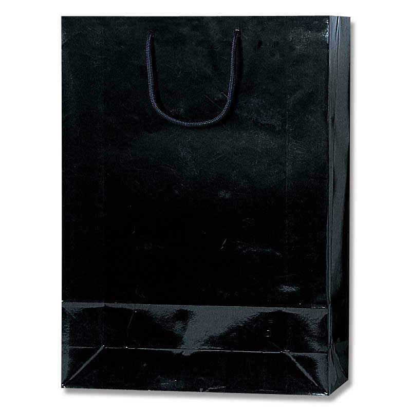 HEIKO 紙袋 手提げ紙袋 ブライトバッグ KA 黒 幅380×マチ120×高520mm 10枚入 ブラック 業務用 ラッピング シモジマコード0061378...