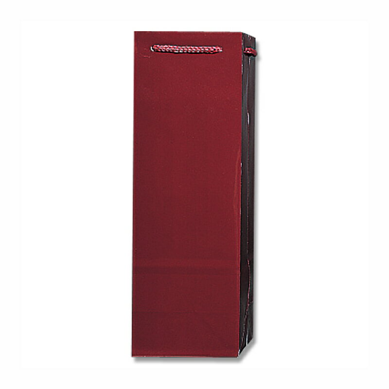 HEIKO 紙袋 手提げ紙袋 ブライトバッグ ワインS エンジ 幅95×マチ80×高290mm 10枚入 業務用 ラッピング シモジマコード006458201