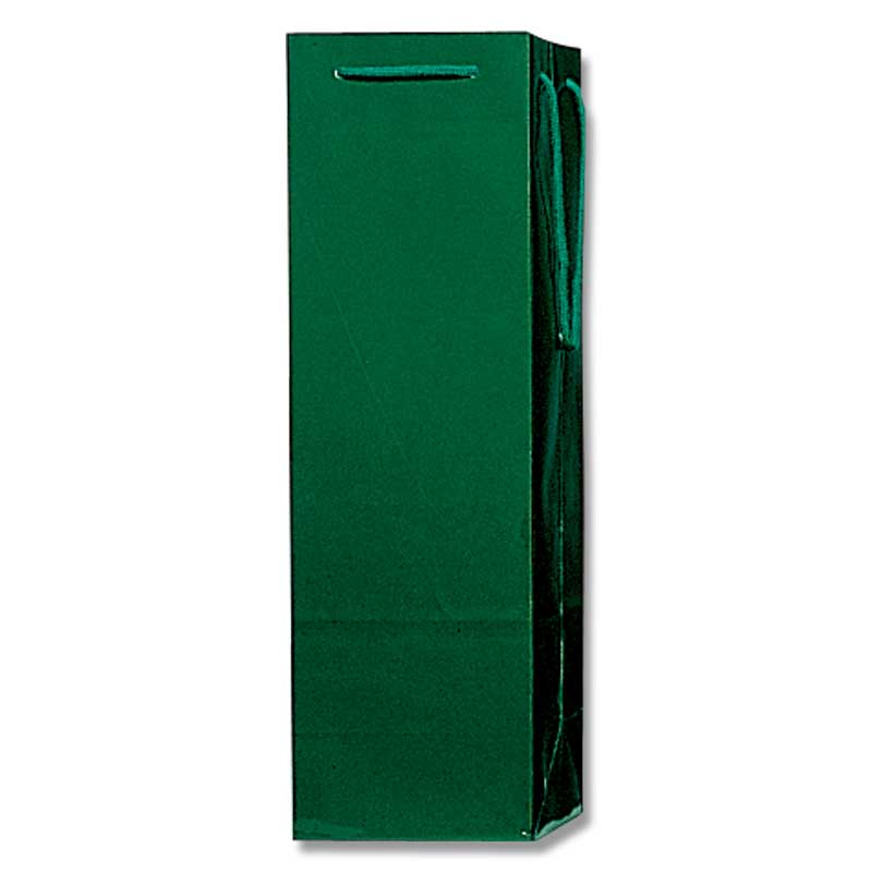 HEIKO 紙袋 手提げ紙袋 ブライトバッグ ワイン1本 グリーン 幅110×マチ100×高365mm 10枚入 緑 業務用 ラッピング シモジマコード0064...