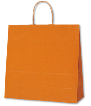 紙袋 手提げ HEIKO シモジマ 25チャームバッグ(25CB) 3才 未晒カラー無地 オレンジC（50枚入） ラッピング