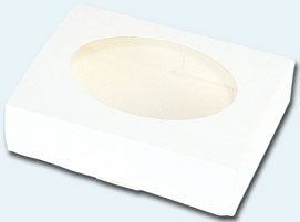 箱 白無地 HEIKO シモジマ 窓付き白無地箱 ニュータックインボックス L(10枚入)