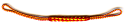 ハワイアンリボンレイ ストラップ制作 ループ根付 017 2色赤黄（10本入）