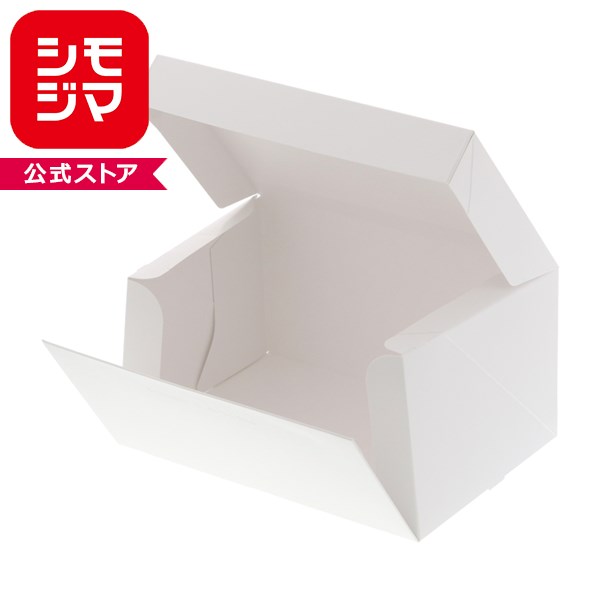箱 ケーキ箱 HEIKO シモジマ 食品包材 サイドオープンケーキ箱 3号 白 ポケット付 10枚 製菓資材