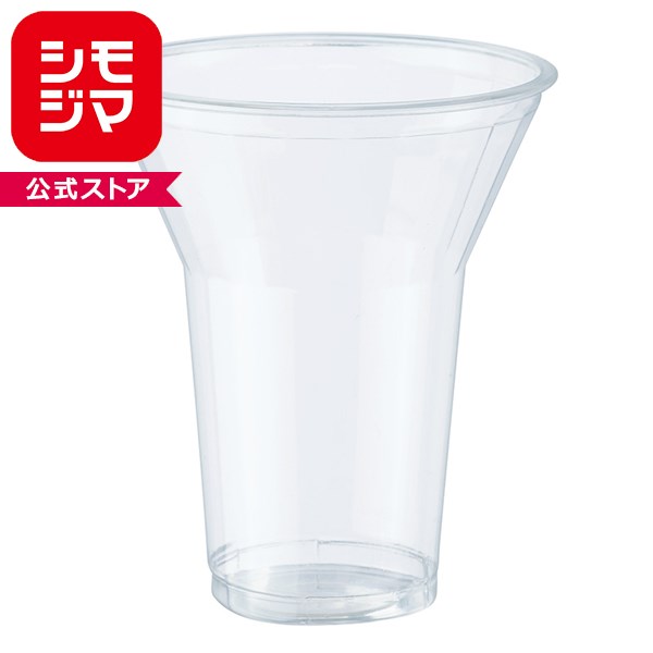 透明度が高く、しっかりした厚みのデザート向けPETカップです。耐油性・耐薬性に優れています。口径が広がったシルエットで、高さがあるので食材を重ね盛るとグラデーションのように魅せる効果が得られます。対応蓋はありません。 ●満杯容量：約350ml●耐熱温度：60度●耐冷温度：−5度●入数：50個 ●口径95×高115×底径42mm ●A−PET ●食品衛生法規格基準適合商品です。