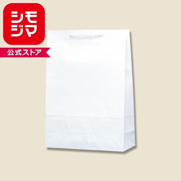 乐天商城 - HEIKO 紙袋 手提げ紙袋 T型チャームバッグ 2才 白無地 幅320×マチ115×高450mm 50枚入 ホワイト 業務用 ラッピング シモジマコード003130600