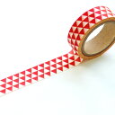 マスキングテープ ワールドクラフト WORLD CRAFT サンカクレッド W02-MK-T0021(15mm×7m)