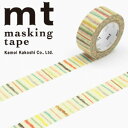 マスキングテープ mt カモ井加工紙 mt for kids しましま （15mmx7m ミニ紙管） MT01KID019